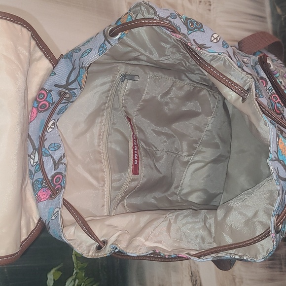 UnionBay colorful geometric fun owl full size backpack travel bag - Picture 7 of 8